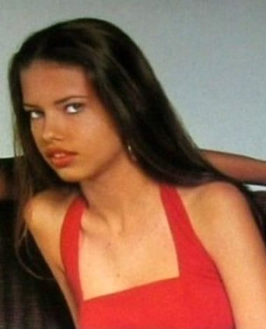 Adriana Lima as a teenager